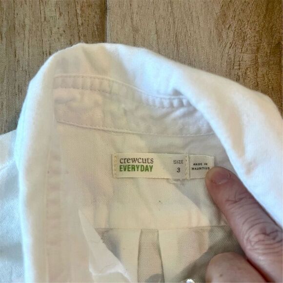 Crewcuts Boys White Button-Up Shirt Size 3 Collared Casual Top - Picture 4 of 5